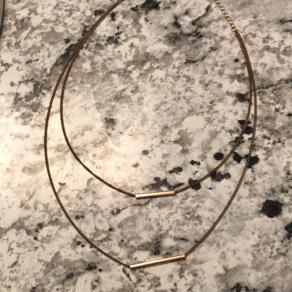Layered bar necklace